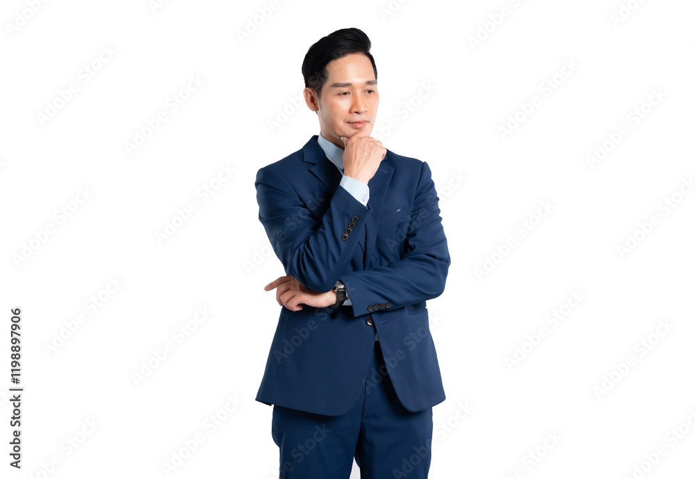 Portrait of Asian male businessman posing on png background Portrait of Asian male businessman posing on png background