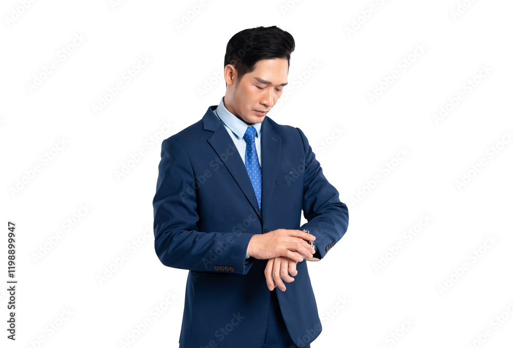 Portrait of Asian male businessman posing on png background Portrait of Asian male businessman posing on png background