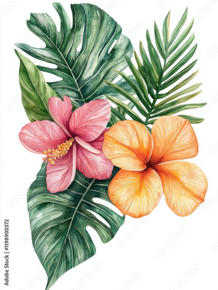 Naklejka premium red and yellow flowers