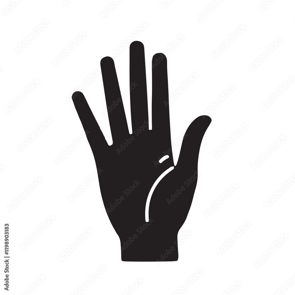 Vector Hand Graphic for Gestures or Communication Concepts Vector Hand Graphic for Gestures or Communication Concepts