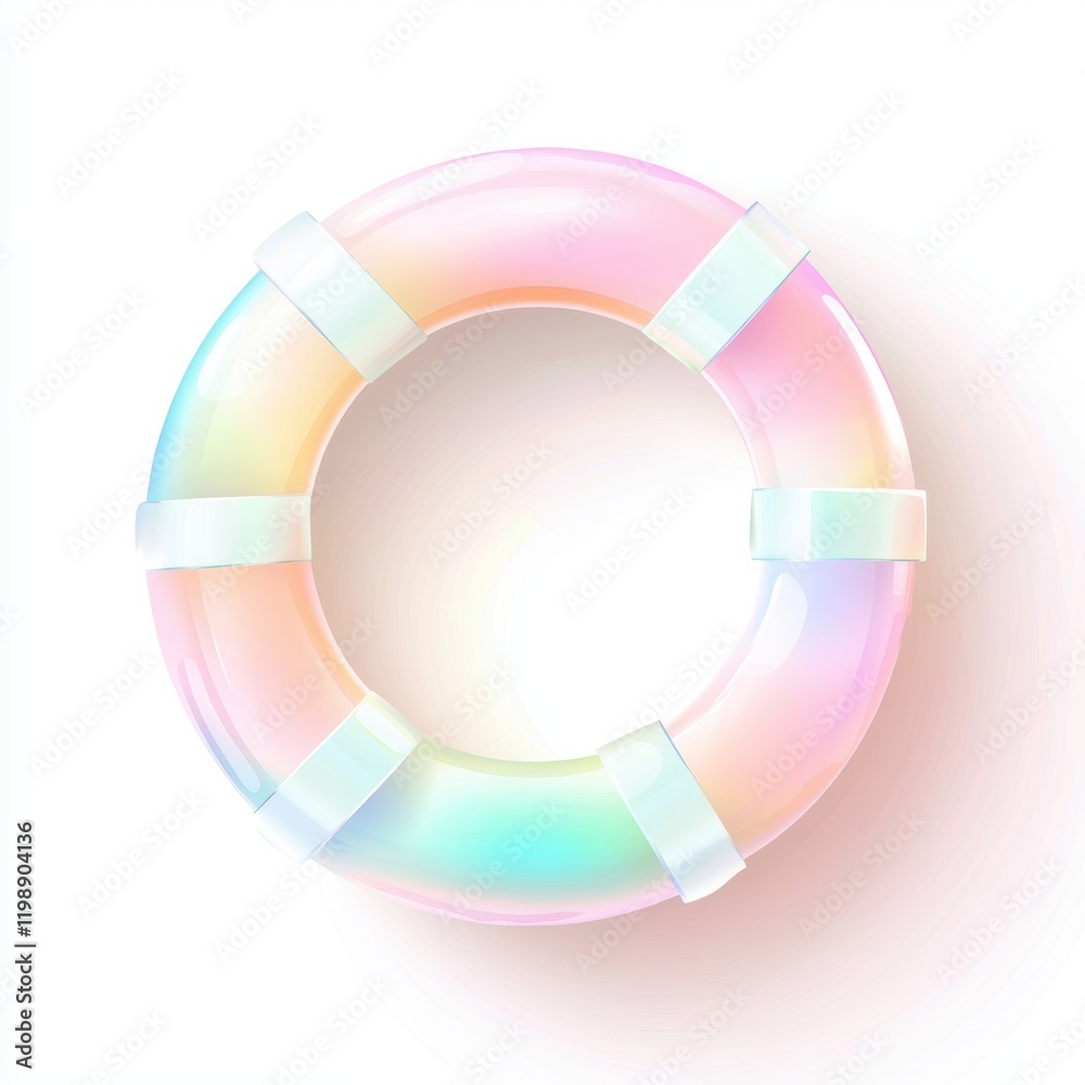Glowing Lifebuoy Icon with Monoline Style and Soft Aura Effect Glowing Lifebuoy Icon with Monoline Style and Soft Aura Effect