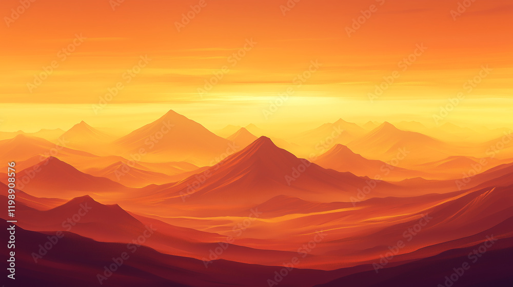 Fototapeta premium sunset over the mountains