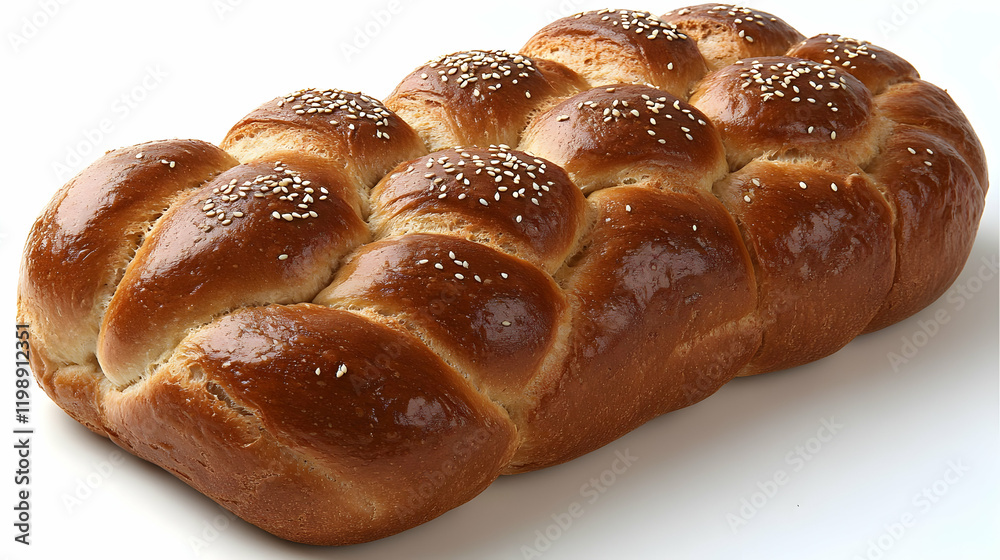 Challah bread bakery studio shot, sesame seeds Challah bread bakery studio shot, sesame seeds