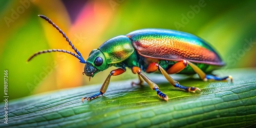 Macro Photography of Clerid Beetle with Bokeh Background - Insect Close Up photo