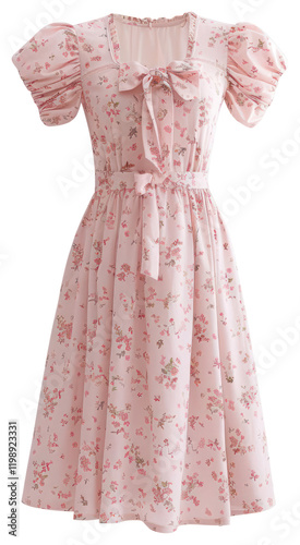 PNG Elegant floral pink dress