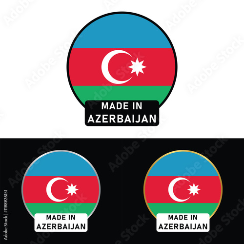 Free Download Made in Azerbaijan Badge Tag Seal Flag Waving Flag Make in Azerbaijan  - GFXLoad