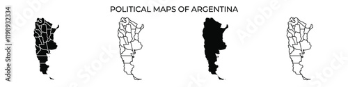 Maps showing Argentinas provincial divisions