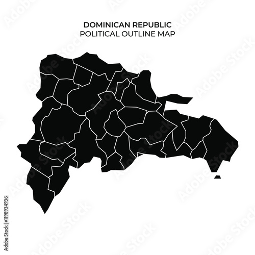 Map of Dominican Republic showing regions and borders