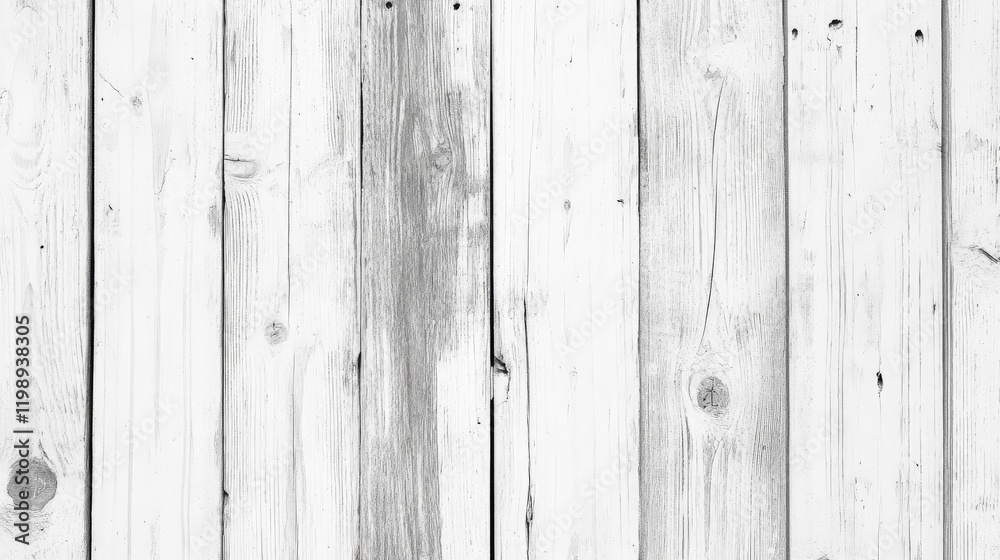 Obraz premium Whitewashed wooden planks background with natural grain texture and imperfections suitable for various design applications Copy Space