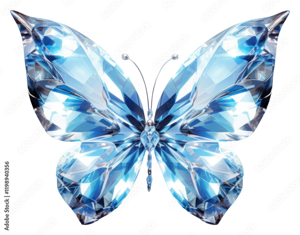 Fototapeta premium PNG Butterfly gemstone crystal