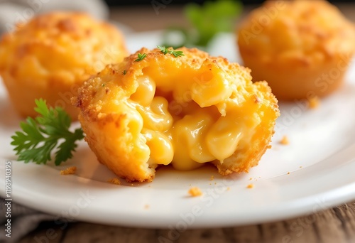 Delicious Mac and Cheese Muffins Recipe Baked Golden Brown photo