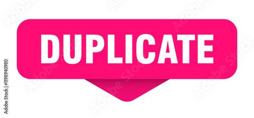 duplicate sticker. duplicate sign on transparent background