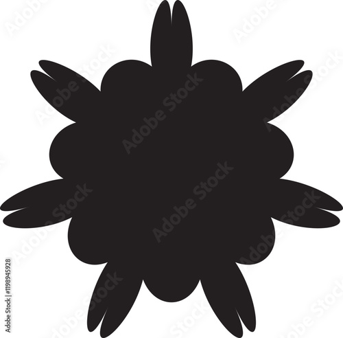 Wallpaper Mural Vector flower shape, black svg isolated object Torontodigital.ca