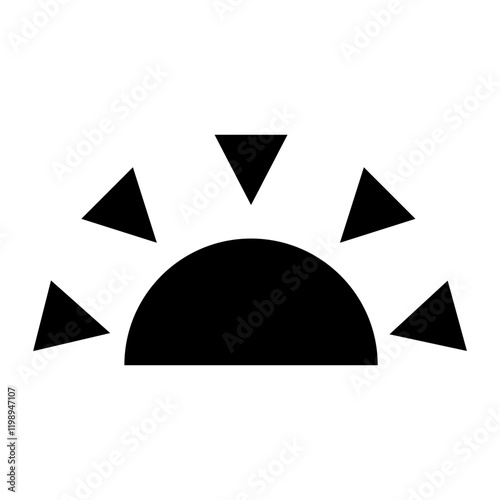 Free Download Sunset icon vector. Sunrise illustration sign. Sun symbol or logo. - GFXLoad