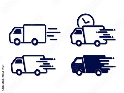 set of transport icons