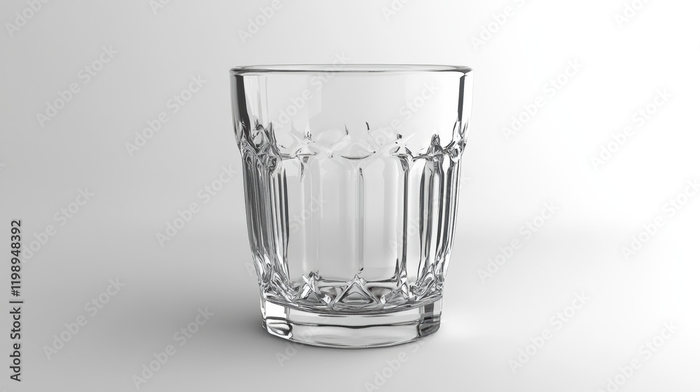 Crystal Clear Glass Tumbler with a Unique Pattern and Design Crystal Clear Glass Tumbler with a Unique Pattern and Design