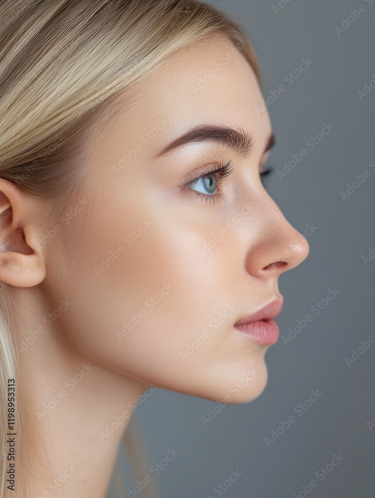 Before & After Jawline Contouring, Facial Rejuvenation, Anti-Aging Treatment.