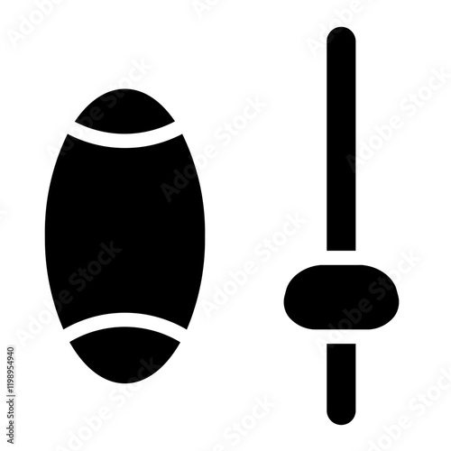 Fencing Fight Game Glyph Icon