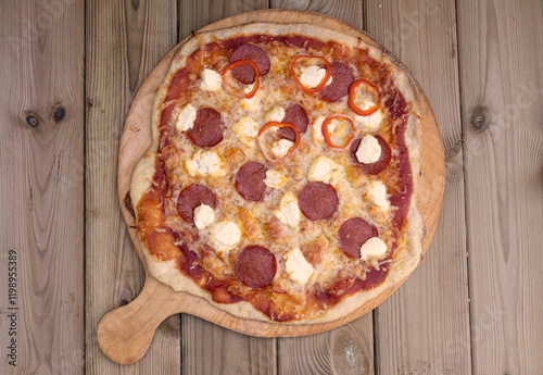 Home made pizza fresh from the oven