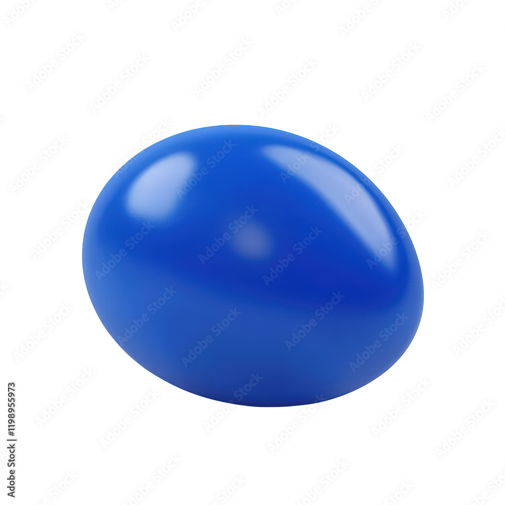 Obraz premium A shiny blue egg showcasing vibrant color and smooth texture, perfect for an art project.