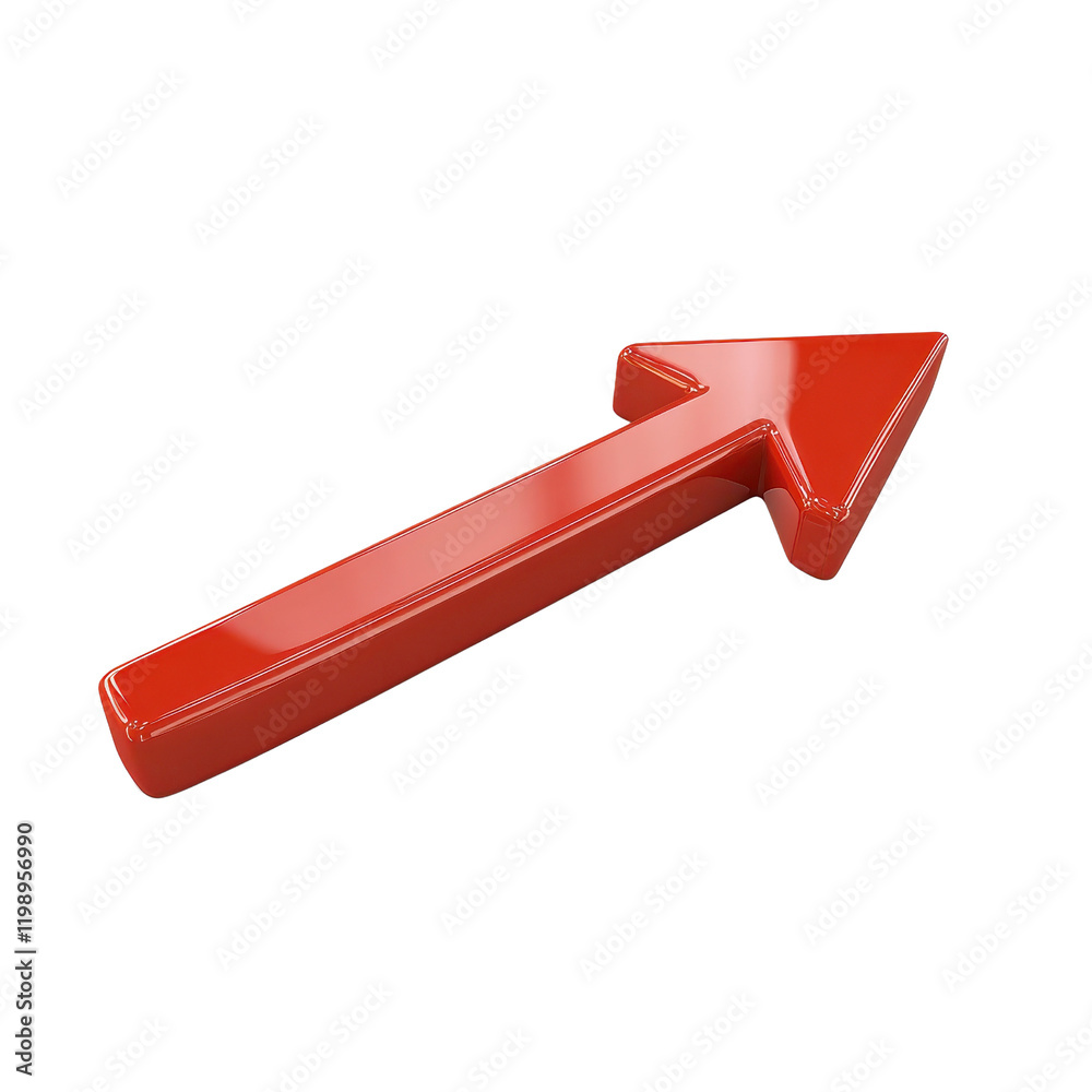 A vibrant red arrow symbolizing upward movement and progress in business. A vibrant red arrow symbolizing upward movement and progress in business.