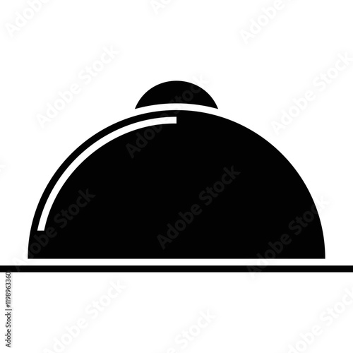 Simple vector icon serving dish