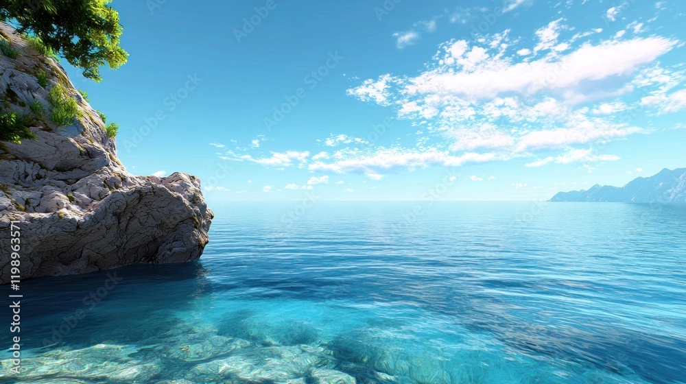 Fototapeta premium Serene Ocean Coast