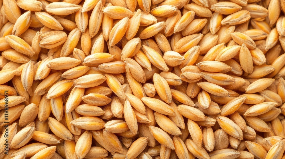 Detailed view of golden wheat grains arranged closely, emphasizing texture and color, with a clear background for text placement. Detailed view of golden wheat grains arranged closely, emphasizing texture and color, with a clear background for text placement.