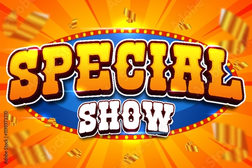 special show performance typography editable text effect font style template design