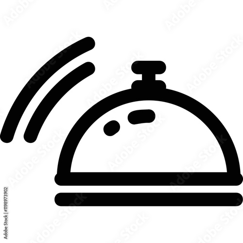 Simple vector icon waiter bell