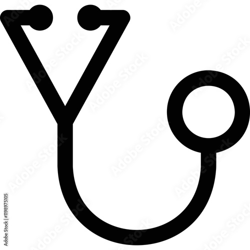 Simple vector icon stethoscope
