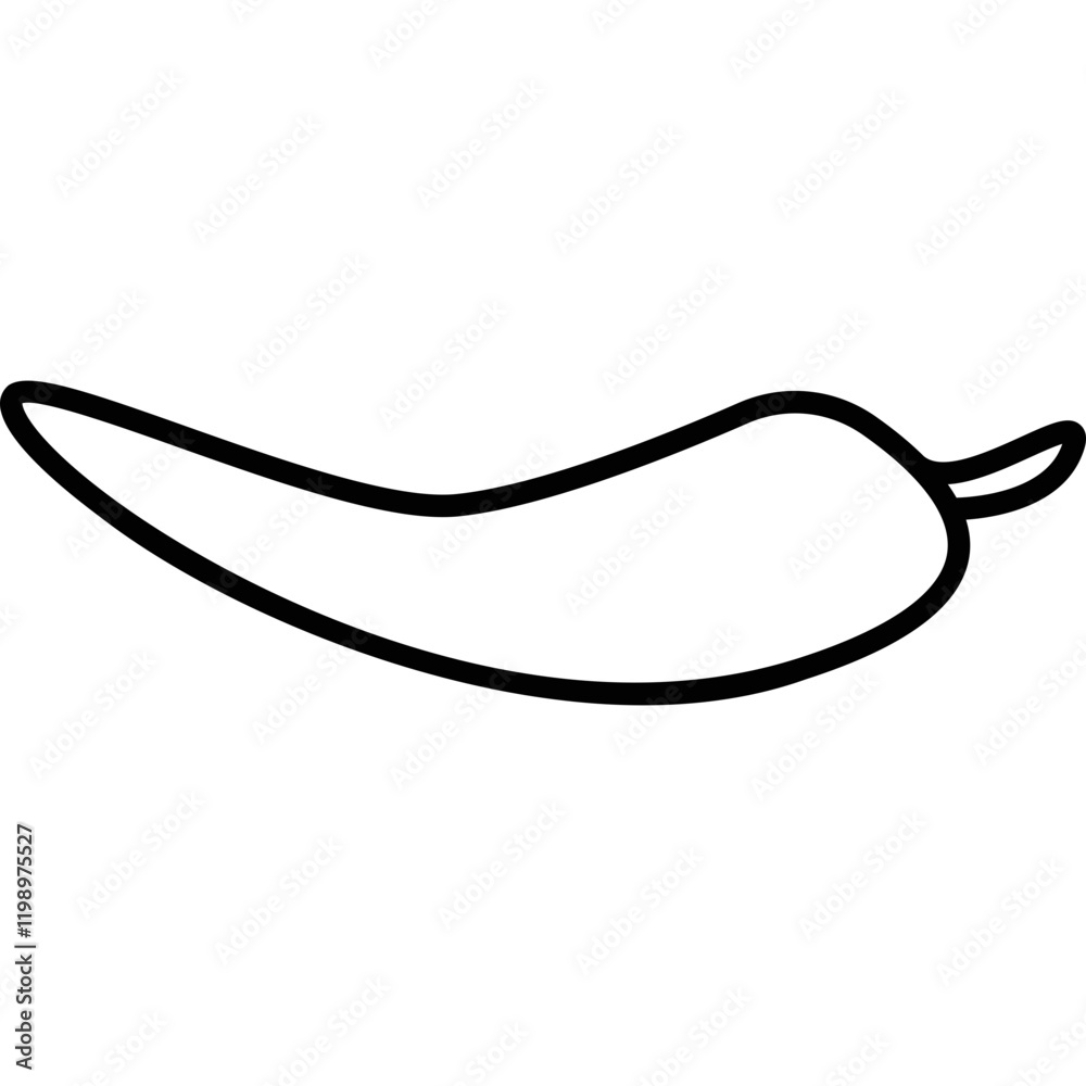 Simple vector icon chili pepper Simple vector icon chili pepper