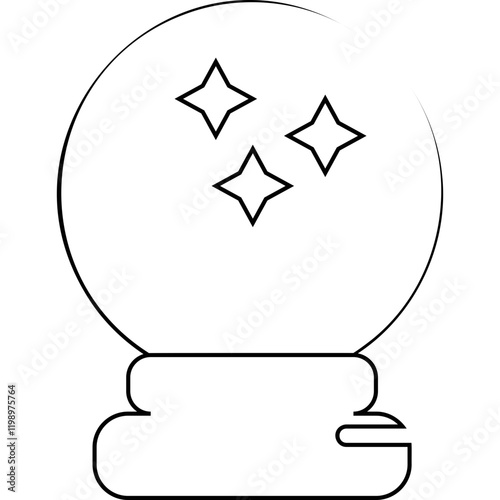 Simple vector icon fortune telling ball