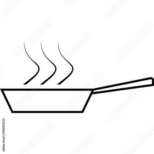 Simple vector icon frying pan