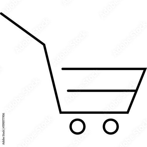 Simple vector icon shopping cart