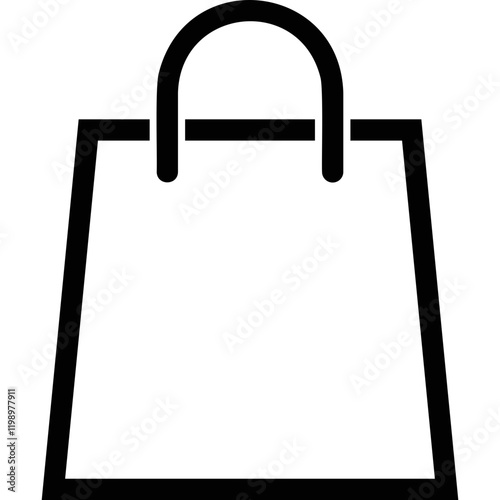 Simple vector icon shopping bag

