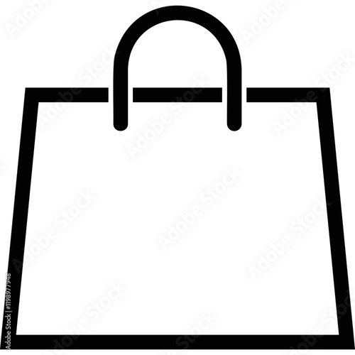 Simple vector icon shopping bag
