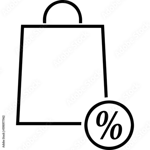 Simple vector icon shopping bag
