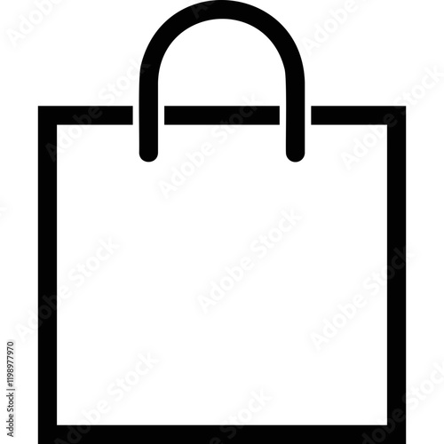 Simple vector icon shopping bag
