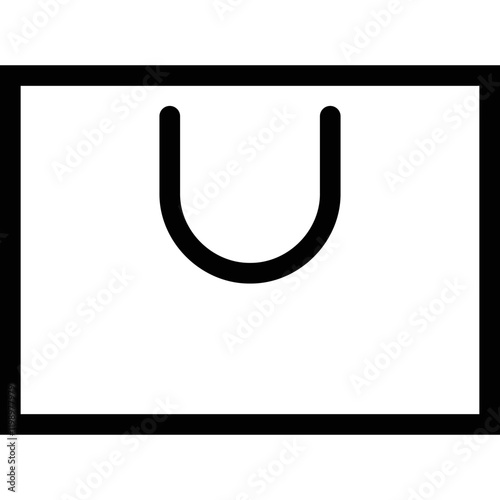 Simple vector icon shopping bag