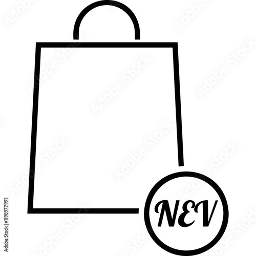 Simple vector icon shopping bag
