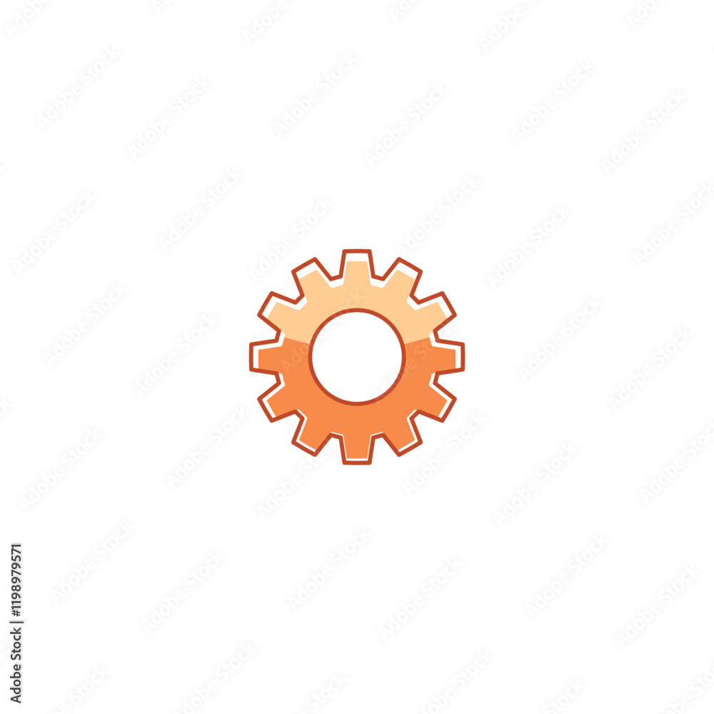 Simple Gear Icon for Tools and Settings Simple Gear Icon for Tools and Settings
