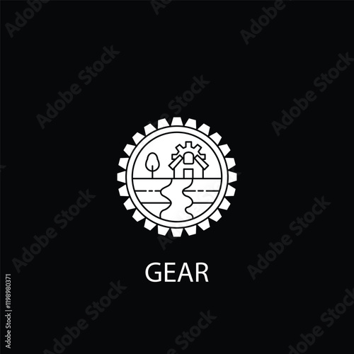 Simple Gear Icon for Tools and Settings