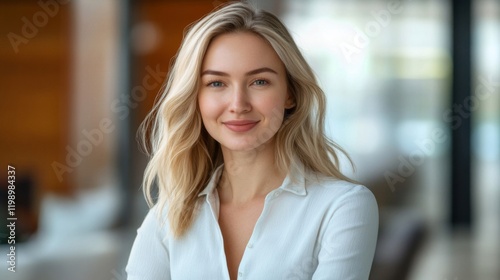 Free Download Confident and Smiling Young Woman Portrait - GFXLoad