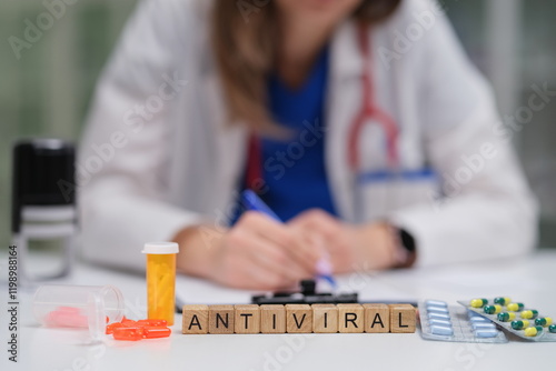 A dedicated healthcare professional primarily focuses on the prescriptions and administration of antiviral medications
