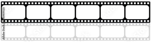 Film Strip icon. Movies Flim background with Flim roll. Film Strip icon. Black filled vector illustration.
