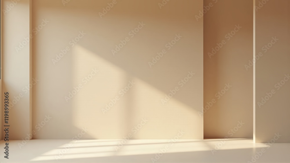 Serene Beige Interior with Natural Sunlight and Minimalist Design Serene Beige Interior with Natural Sunlight and Minimalist Design