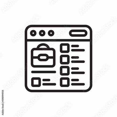 Resume list career application icon vector sign