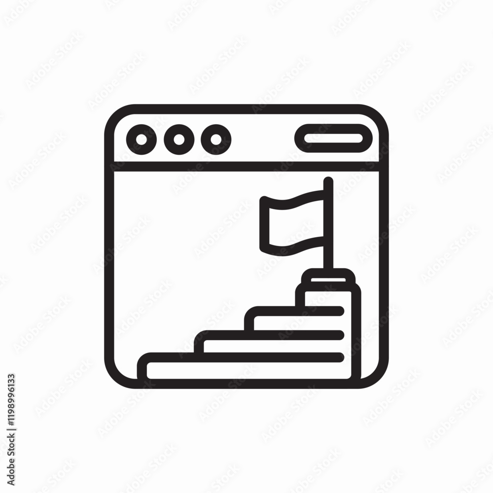 Browser window webpage interface icon vector sign Browser window webpage interface icon vector sign