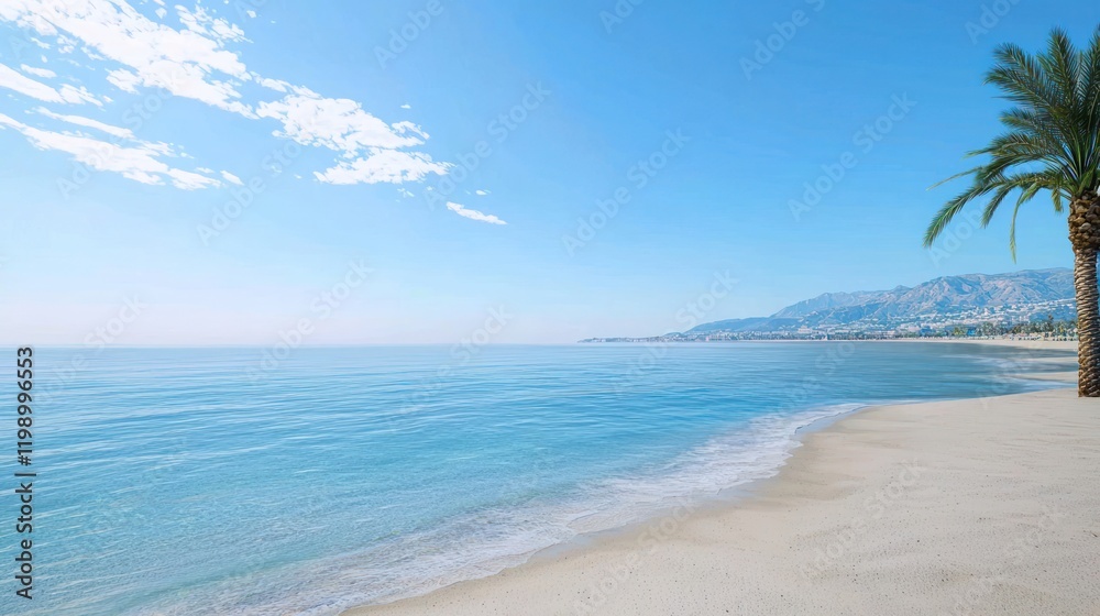 Fototapeta premium Serene Tropical Beach Scene